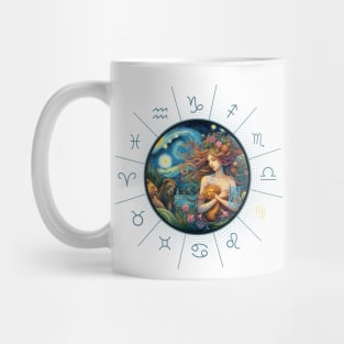 ZODIAC Virgo - Astrological VIRGO - VIRGO - ZODIAC sign - Van Gogh style - 6 Mug
